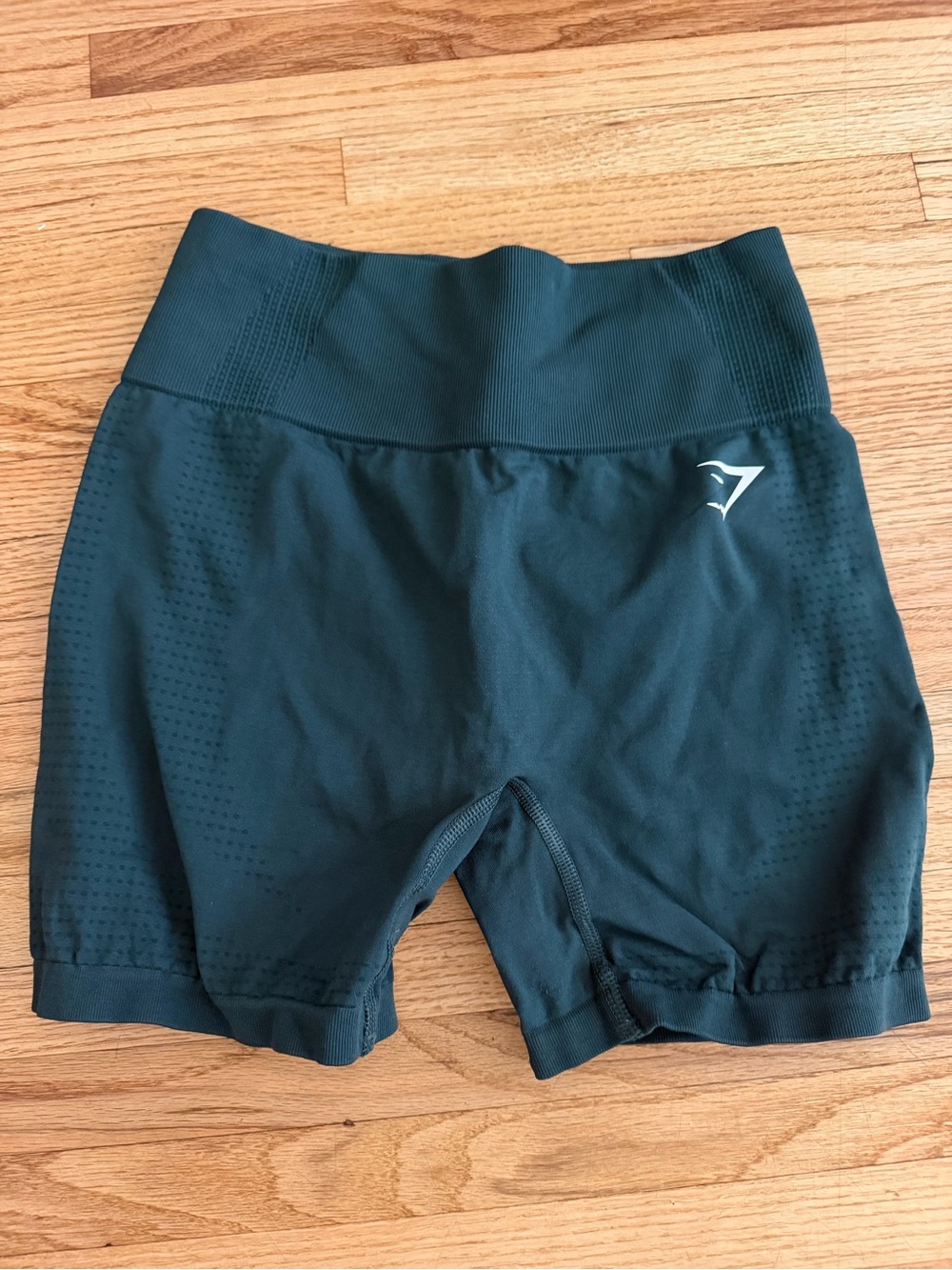 Gymshark Dark Teal High-Waist Seamless Bike Shorts